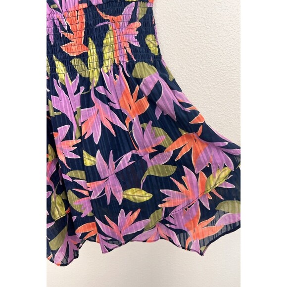 Ramy Brook Asher Floral-Print Mini Dress XS Resort Vacation Tropical Cruise - Picture 9 of 13